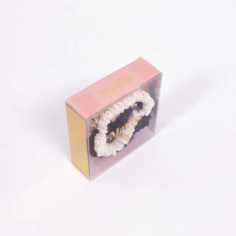 Ivory Black Champagne 3-Pack Scrunchies Small
