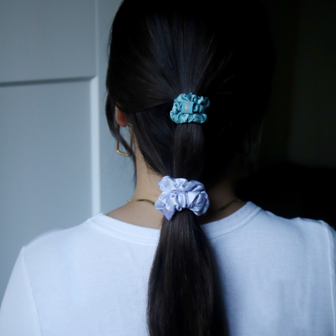 Ivory Champagne 2-Pack Scrunchies S-M