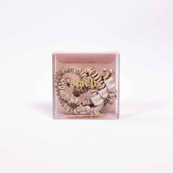 Champagne 3-Pack Scrunchies Small