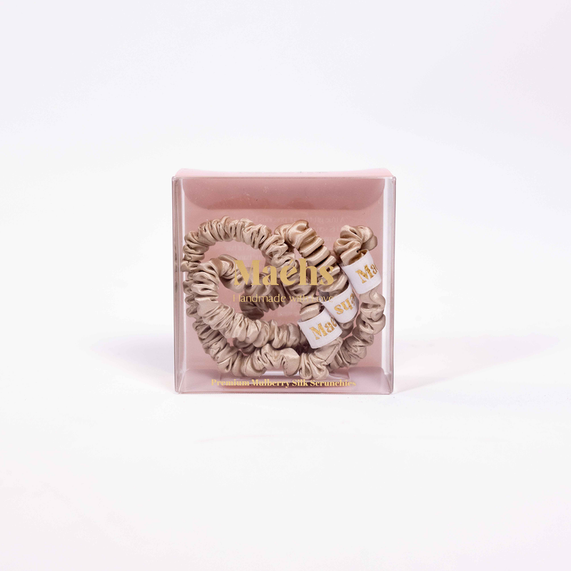 Champagne 3-Pack Scrunchies Small