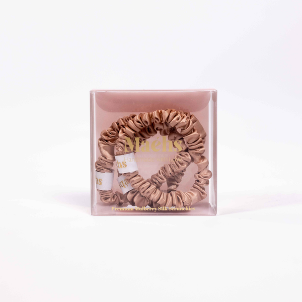 Caramel 3-Pack Scrunchies Small