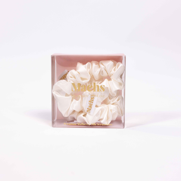 Ivory 2-Pack Scrunchies Midi