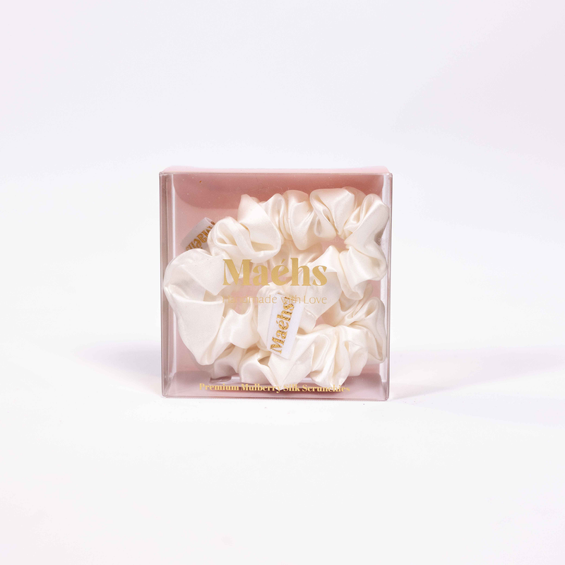 Ivory 2-Pack Scrunchies Midi