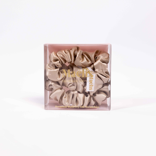 Midi 2-Pack Scrunchies Champagne