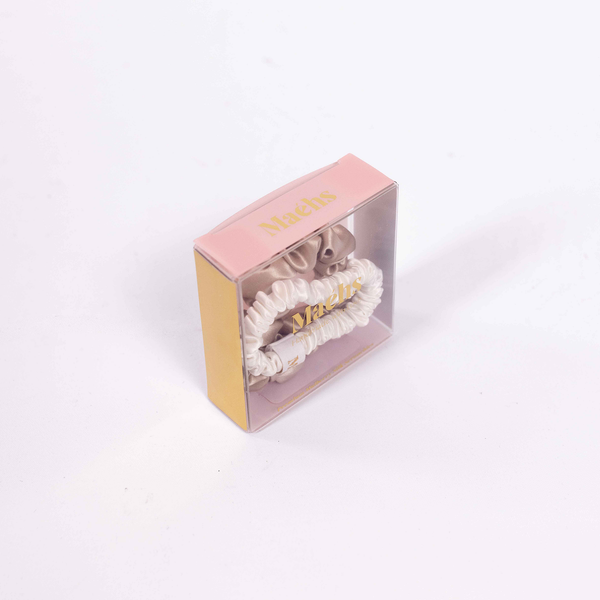 Ivory Champagne 2-Pack Scrunchies S-M